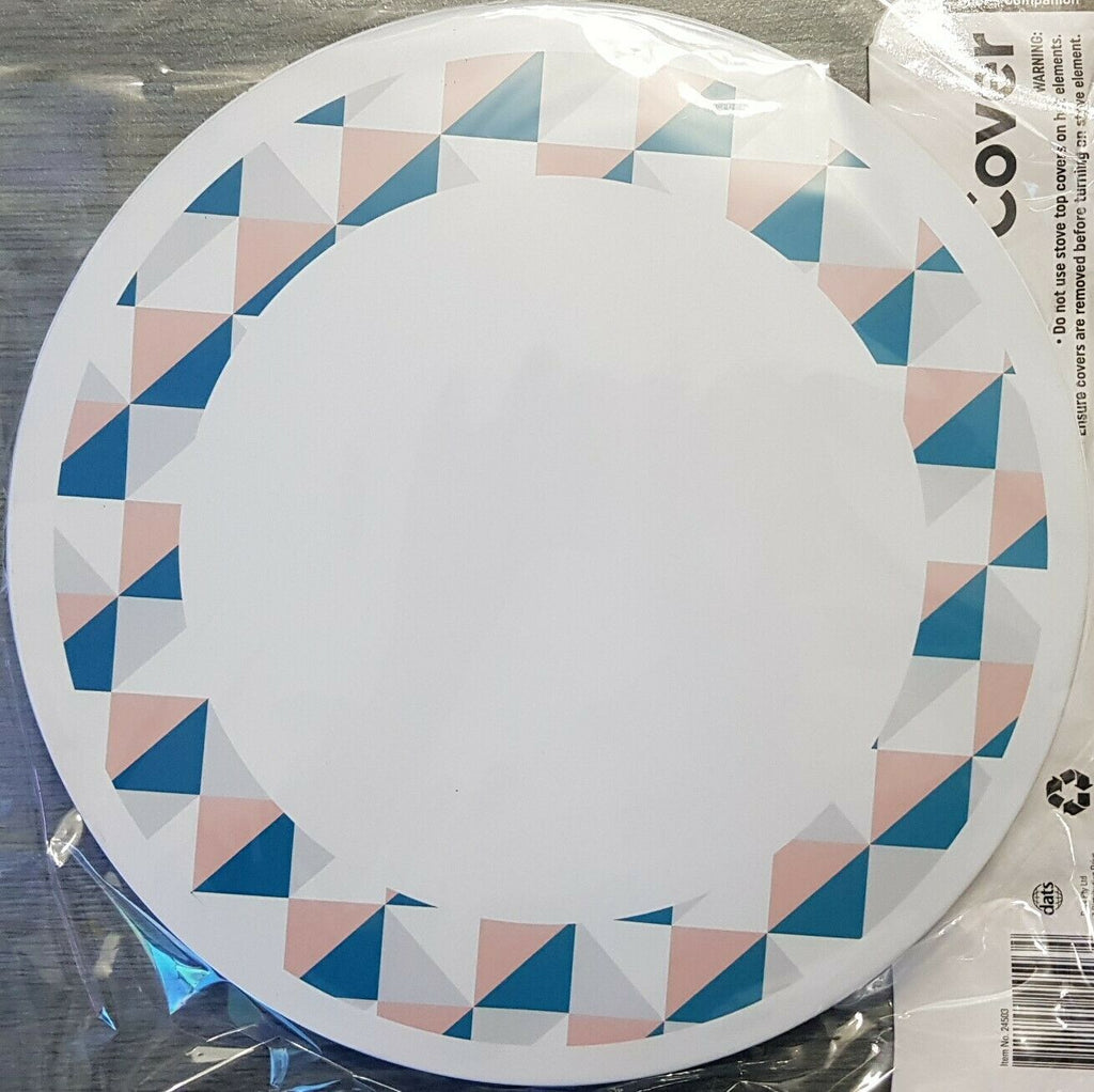 (Brown Kitchen Utensils) 4 x Metal Stove Top Covers Kitchen Cooktop Burner Colors Round Hob Cover