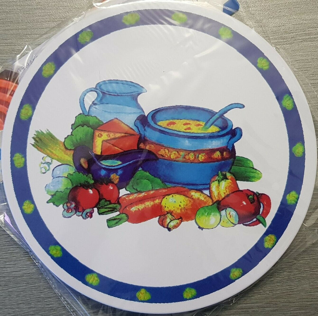 (Brown Kitchen Utensils) 4 x Metal Stove Top Covers Kitchen Cooktop Burner Colors Round Hob Cover