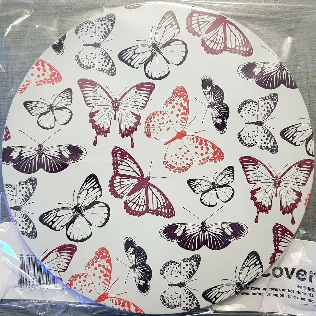 (Brown Kitchen Utensils) 4 x Metal Stove Top Covers Kitchen Cooktop Burner Colors Round Hob Cover