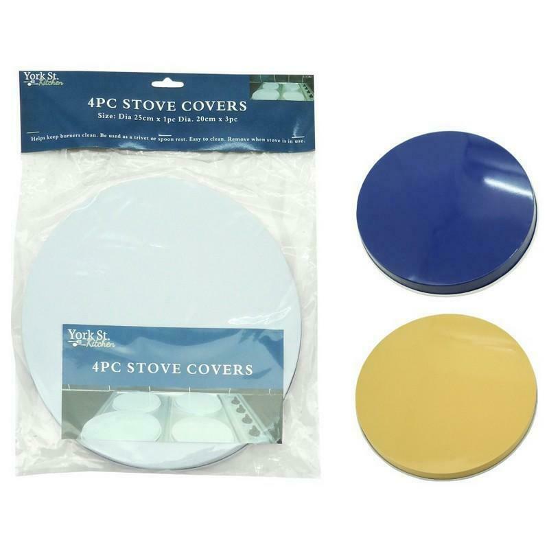 (Brown Kitchen Utensils) 4 x Metal Stove Top Covers Kitchen Cooktop Burner Colors Round Hob Cover