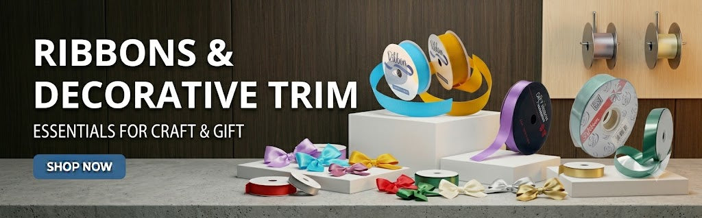 Ribbons Collection Featuring Decorative Ribbons, Gift Wrapping Ribbons and Craft Supplies
