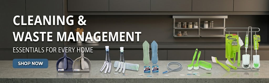 Cleaning Brushes Collection Featuring Scrub Brushes, Dish Brushes, Toilet Brushes and Household Cleaning Tools