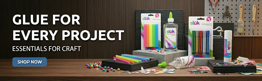 Craft Glue Collection Featuring Glue Sticks, School Glue and Adhesives for Arts and Crafts Projects