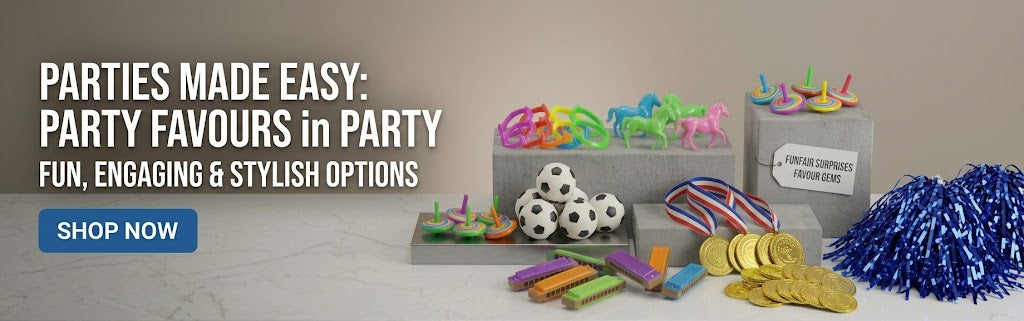 Party Favours Collection Featuring Loot Bags, Novelty Toys, Party Giveaways and Small Gifts