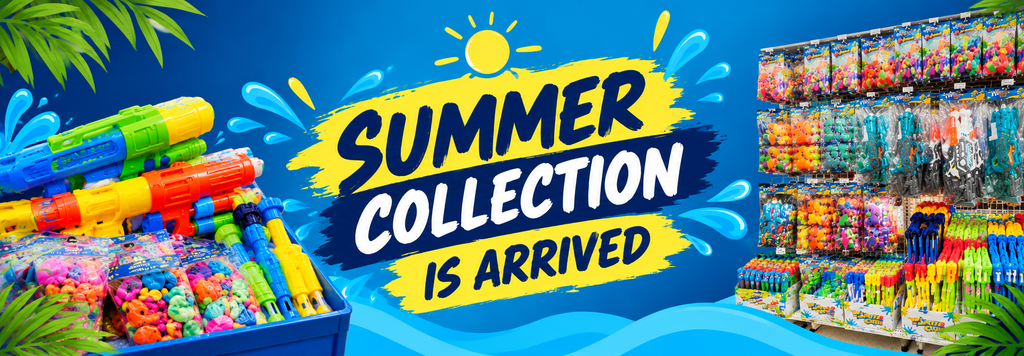 Discount Dollar Summer Collection featuring colourful water guns, water bombs and outdoor summer toys