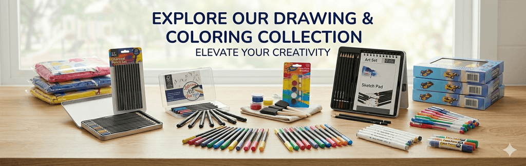 Drawing and coloring supplies including colouring pencils markers crayons and kids art tools Australia