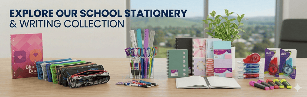 School stationery and writing supplies including pens pencils and student essentials Australia