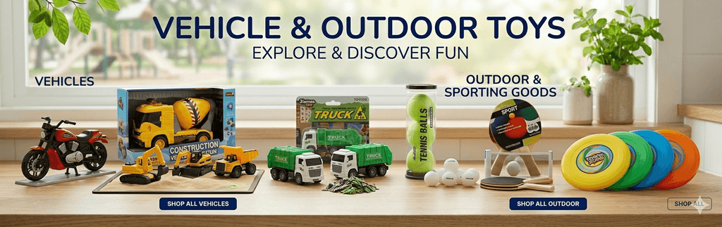 Vehicle and outdoor toys including toy cars ride on toys and kids play equipment Australia