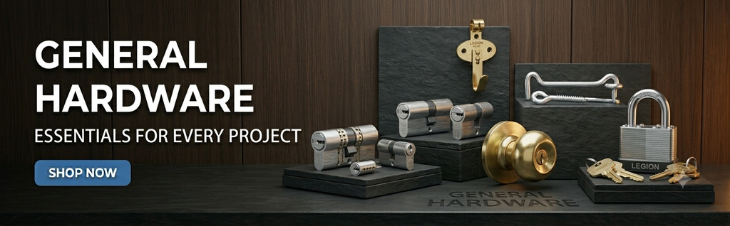 General Hardware Collection Featuring DIY Repair Tools, Fixings and Everyday Maintenance Supplies