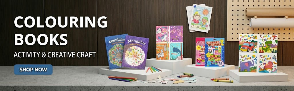 Colouring Books Collection Featuring Kids Activity Books, Educational Colouring Books and Creative Learning Activities