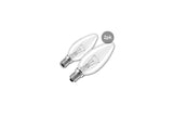 E14 Globe Warm White – 2 Pcs