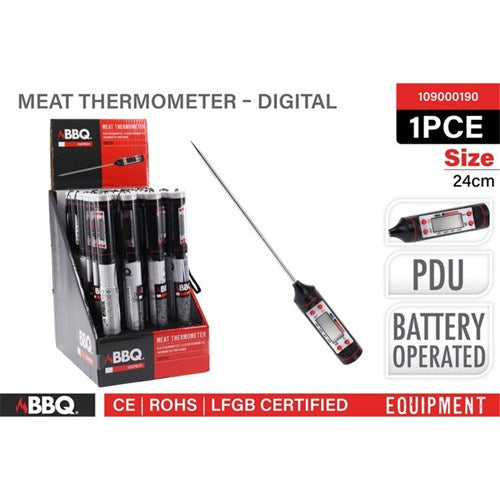 1pce Meat Thermometer Digital S/S 24cm