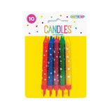 1pack Printed Star Candles 10pcs