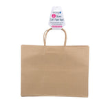 1pack Craft Paper Bags Horizontal Brown 25cm x 31cm x 11.5cm 2pcs
