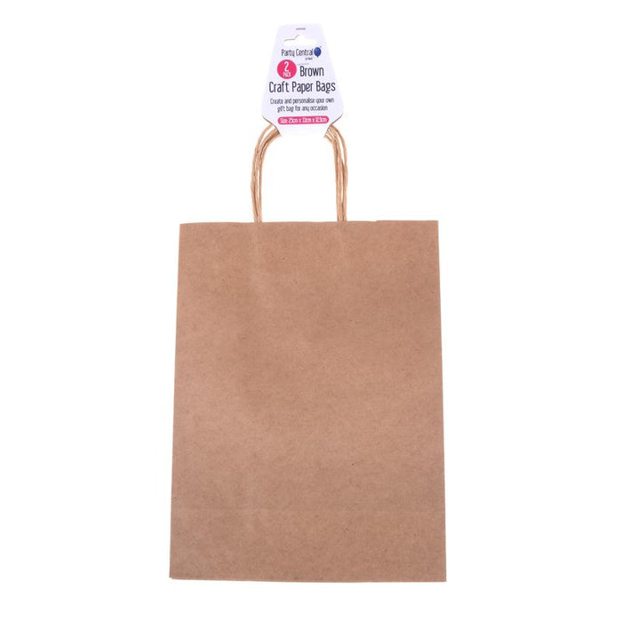 1pack Craft Paper Bags Brown 26cm x 33cm x 12cm 2pcs