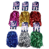 1pack Pom Poms 2pcs Pink, Blue, Gold, Green, Silver & Red