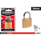 1pce Padlock-30mm-Brass Plated