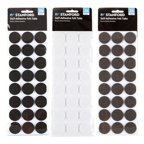 1 pack Felt Adhesive Round Shape 24pcs