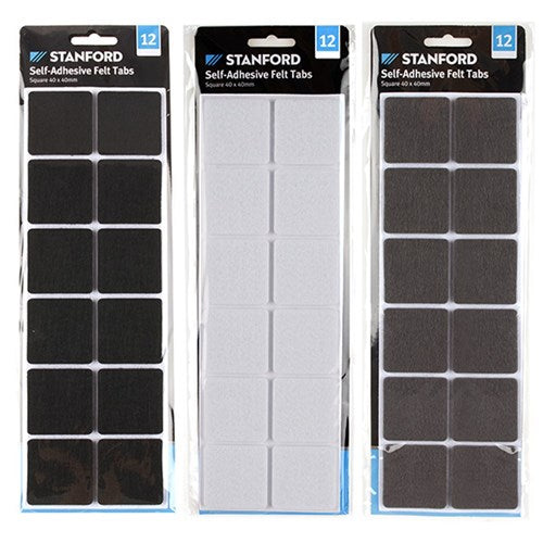 1 pack Felt Adhesive Square Shape Pcs12