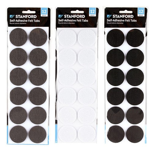 1 pack Felt Adhesive Round Shape Pcs12