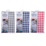 1pc Tablecloth Chequered Print Rectangular PEVA, 130cm x 225cm (Seats 4-6)