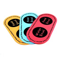 1pc Feeding Mat Pet Eva Printed 62.5x29, 3 Assorted Colors