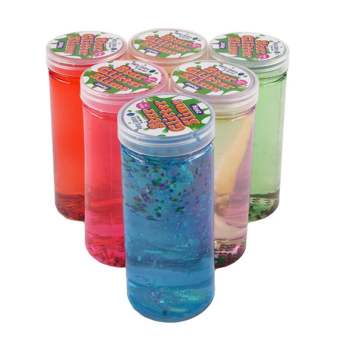 1pc Slime Star Glitter Jumbo 260g - Assorted Colours: Pink, Blue, Purple, Green, Red, Yellow
