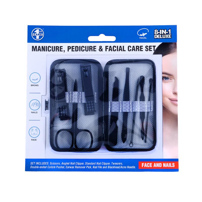 1pack Deluxe Grooming Manicure Set - 8 in 1 with Carry Case