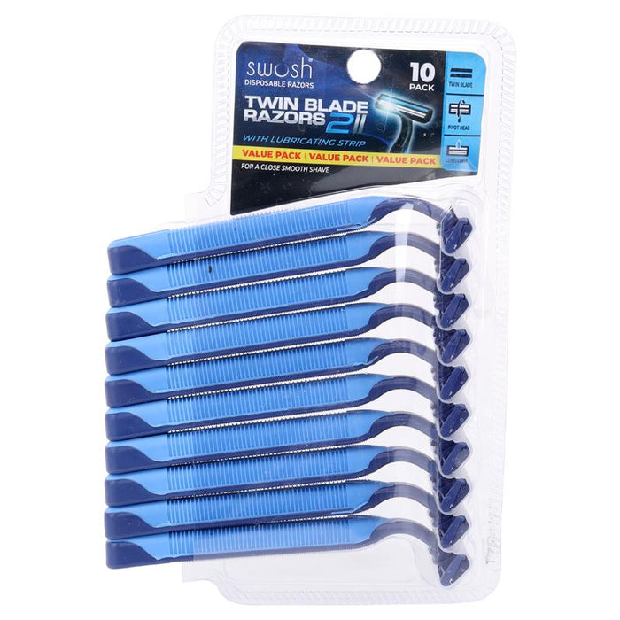 1pack Razor Men's - Double Blade with Lubricating Strip Disposable Value 10pcs