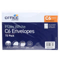 Envelope C6 114 x 162mm 72pk