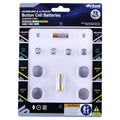Battery Button Cell Alkaline & Lithium Assorted 12pcs