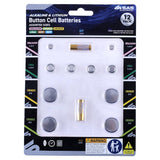 Battery Button Cell Alkaline & Lithium Assorted 12pcs