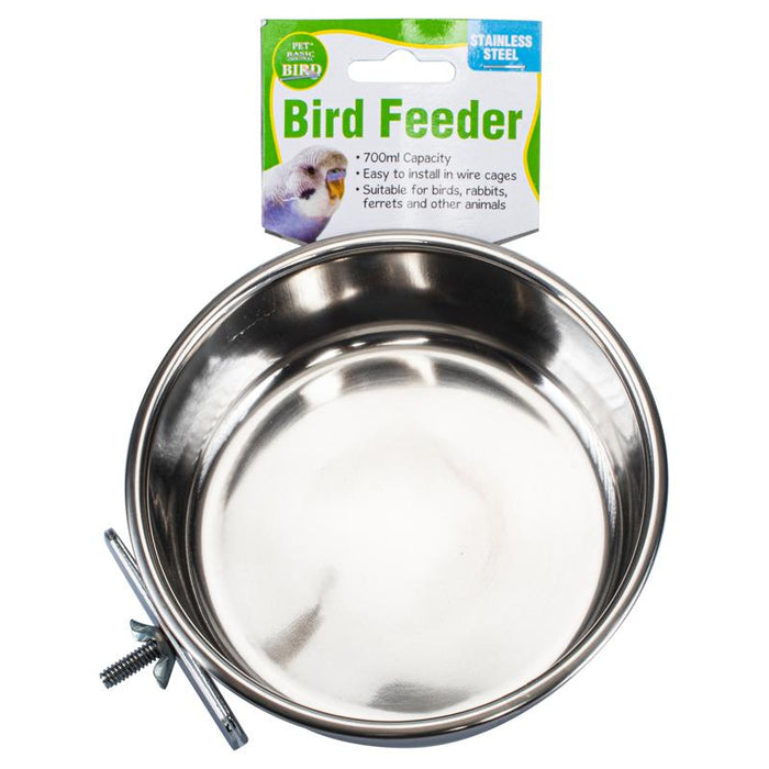 Bird Feeder Stainless Steel 15cm 700ml