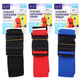 1pc Luggage Strap 3 Assorted Colours Black, Red & Blue 5cm x 170cm