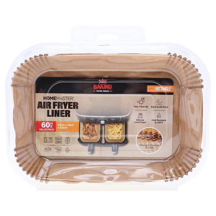 Rectangle Air Fryer Liners 60 Pack 22x14x4.5cm