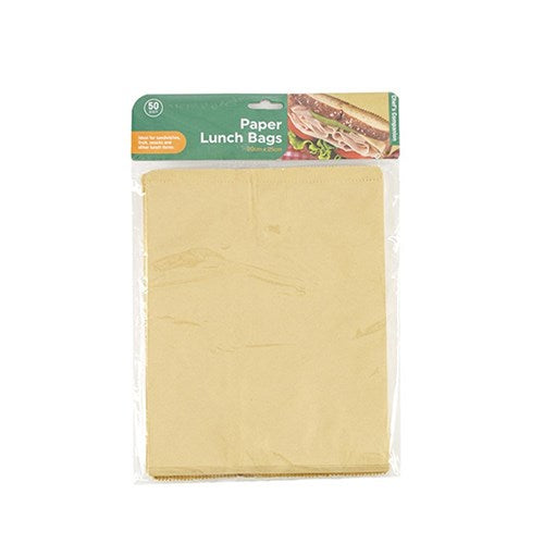1pack Lunch Brown Paper Bags 50 Pcs 20x25cm