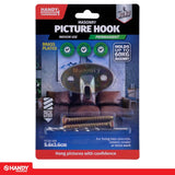 Hook Picture Brass Plated 1pc Includes 2 Nails & Masonry Drill Bit (Holds up to 60kg Masonry)