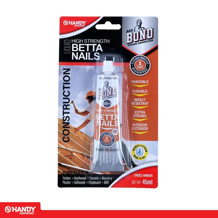 Glue Betta Nails High Strength (Dries Amber) 45ml