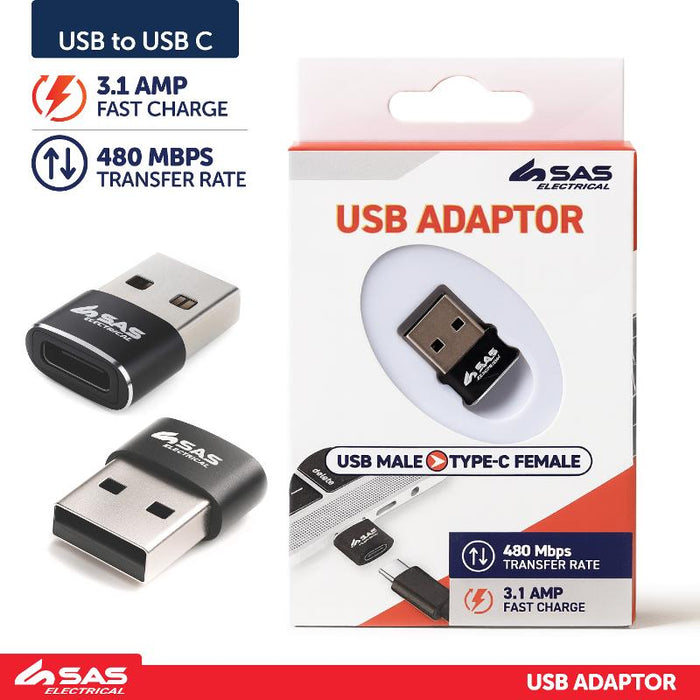 Compact Adaptor USB-A to USB-C