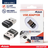 Compact Adaptor USB-A to USB-C