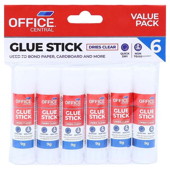 Glue Sticks 8.1cm x 1.95cm 6pk