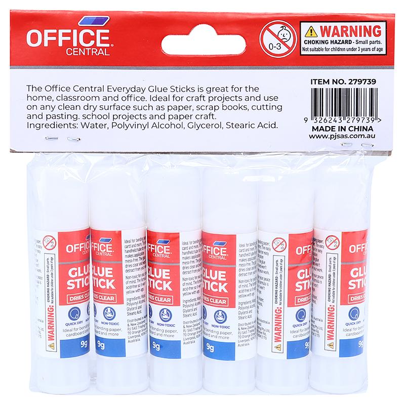 1pack Glue Sticks 8.1cm x 1.95cm 6pcs