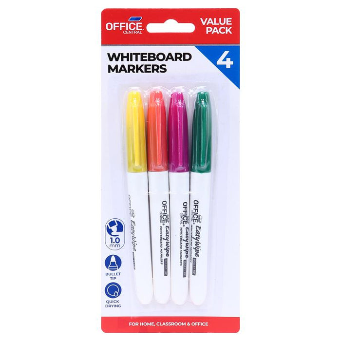 1pack Markers Whiteboard Fine Tip (Coloured) 4pcs