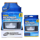 Microwave Steam Cleaner with Tray 3pk - Includes: 3 x 40mL Liquid Sachets