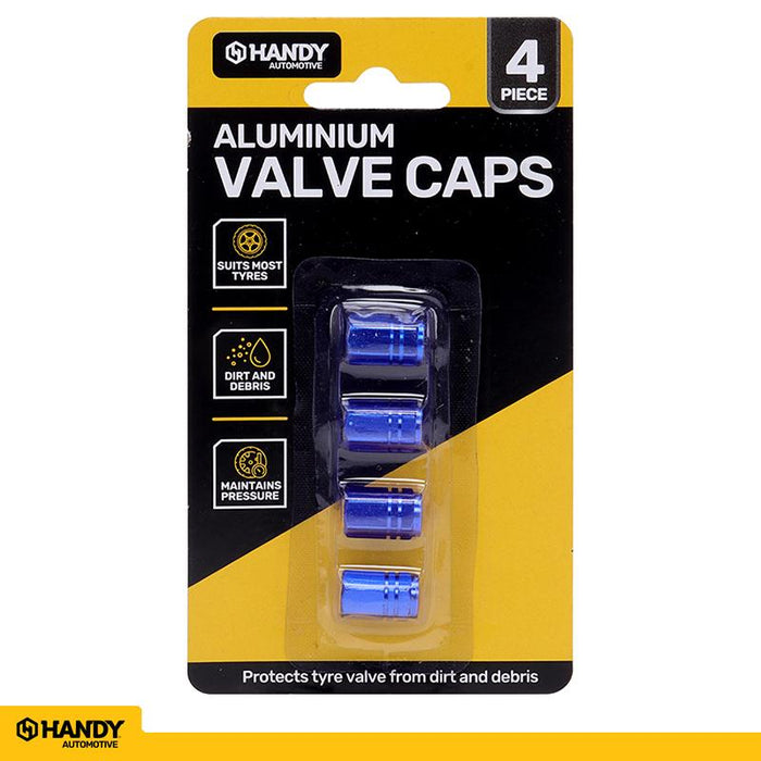 Aluminium Valve Caps 3 Assorted Colours 4pc