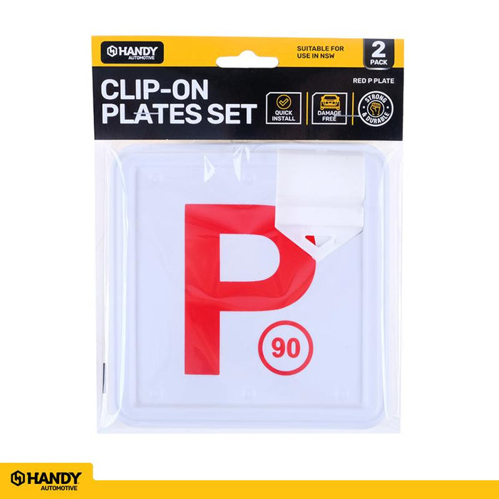 Plate P NSW Red Clip On 2pk