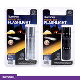 Flashlight Battery Operated 9 LED Red, Black, Blue & Silver Assorted 8.3cm x 2.5cm (Requires 3 x AAA Batteries, Not Included)