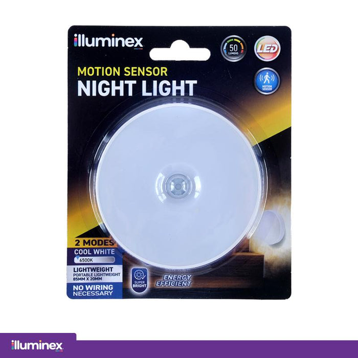 Illuminex Battery Operated Motion Sensor Night Light 85mm x 20mm 0.6W Magnetic (Requires 3 x AAA Batteries - Not Included)