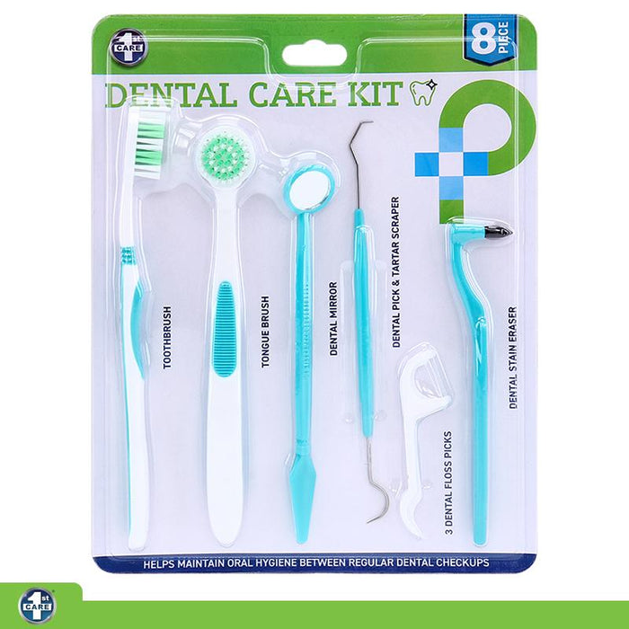 1 pack Dental Care Kit 8pcs - 2 Assorted Colour Packs