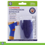 Cohesive Self-Adherent Elastic Compression Bandage 7cm x 4m - Blue
